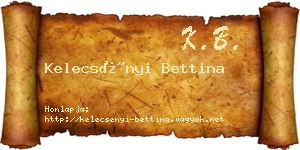 Kelecsényi Bettina névjegykártya