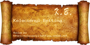 Kelecsényi Bettina névjegykártya